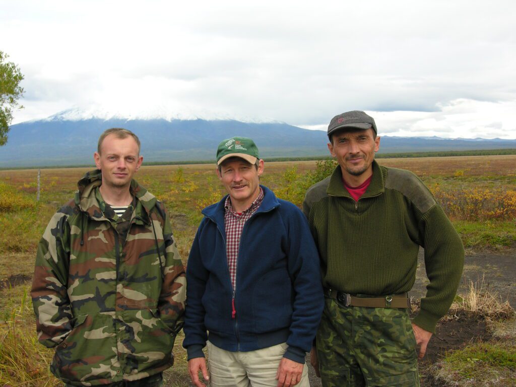 Russian colleagues at the Kronotsky Nature Reserve in Kamchatka 2007.