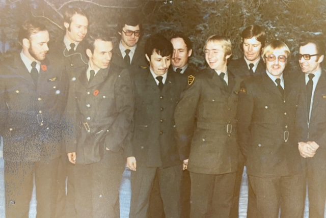 Wood Buffalo circa 1978. L-R Robert Loranger, Charlie Ristau, Lorie Collingwood, Ray Whaley, Dan Couchie,
Paul Galbraith, Clint Toews, Grant Hogg, Duane West and Al Sturko.
