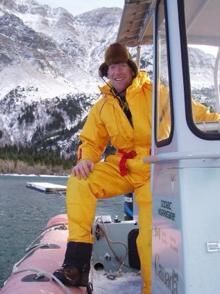 Edwin on Middle Waterton Lake in Zodiak